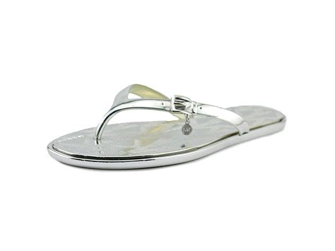 michael kors flip flops silver|michael kors flip flops marshalls.